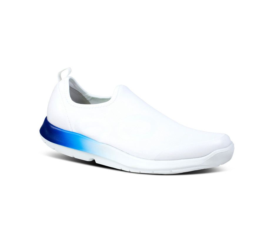 Oofos Men's Oomg Sport Low - Slip On Shoes White / Blue ( SKDMF-3691 )